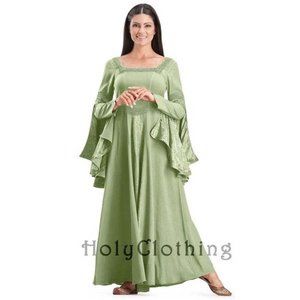 Holy Clothing Arwen Dress in Sage (imperfect)